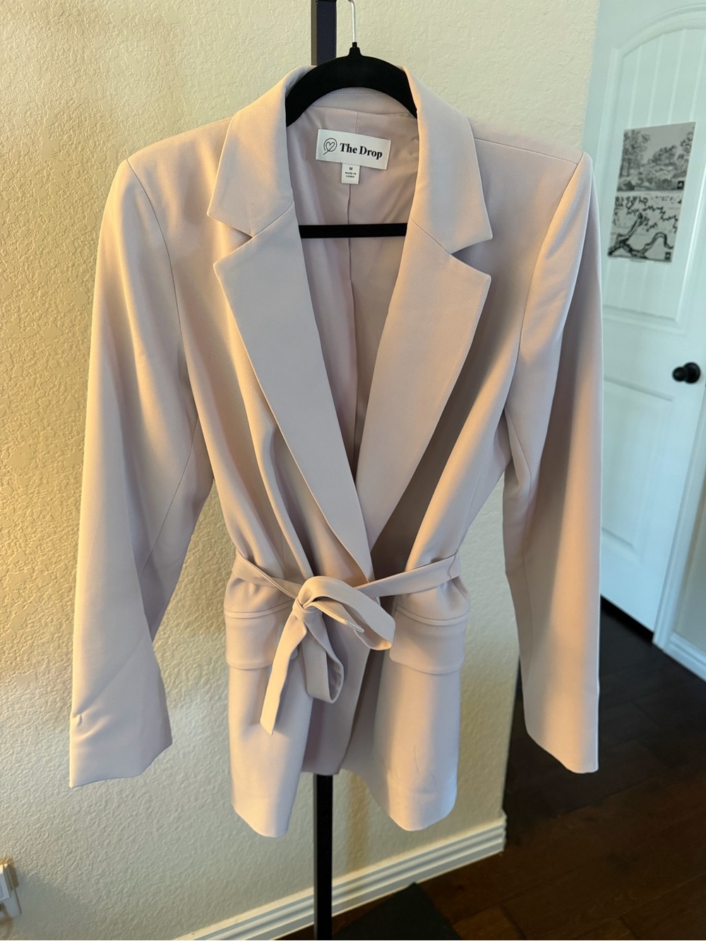 The Drop Women's Lavender Tie-Belt Blazer